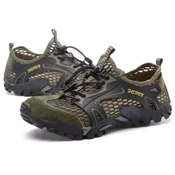 Summer men s shoes breathable shoes men s mesh shoes 2025 new mesh summer trendy shoes sports outdoor casual hiking shoes 38