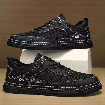 Summer men s shoes breathable thin mesh shoes soft sole student running shoes men s mesh casual comfortable hollow sports shoes 39