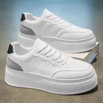 Summer men s shoes new breathable little white shoes men s trend versatile thick-soled heightening sports shoes casual board shoes trendy shoes 39