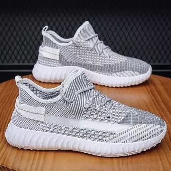 Summer men s shoes new breathable mesh shoes thin coconut shoes men s sports shoes Korean version versatile non-slip dad trendy shoes 39