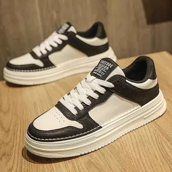 Summer men s shoes versatile non-slip soft sole lightweight high-end breathable board shoes youth sports and leisure small white tide shoes 39 чёрный