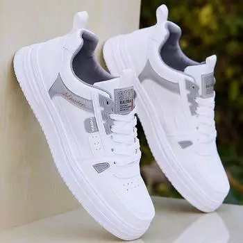 Summer men s shoes waterproof and non-slip casual versatile white shoes student board shoes men s lightweight trendy sports shoes men s 39