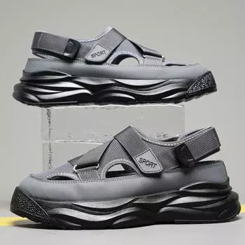 Summer Men Sandals Genuine Leather Mens Casual Shoes Outdoor Men Leather Sandals for Men Beach Shoes Roman mens Shoes 39