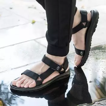 Summer Men Sandals Slip-On Garden Shoes Breathable Footwear Men Women Sandals Beach Shoes Flip Flops Quick Dry sandalias 35 чёрный