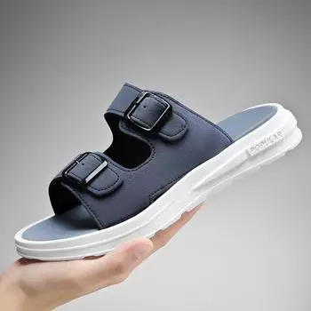 Летние мужские тапочки, мужские лоферы, повседневная обувь из ЭВА, нескользящие сандалии на толстой платформе, шлепанцы, тапочки высокого качества, мягкие пляжные сандалии 39
