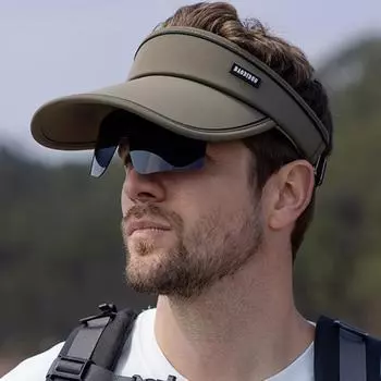Летняя мужская шляпа от солнца с солнцезащитными очками 4 дюйма(10см) Дышащая пустая верхняя кепка с полями, спортивная шляпа с защитой от ультрафиолета, спортивная шляпа для гольфа, тенниса, пляжная кепка 56-60cm