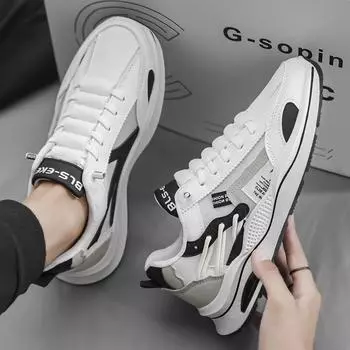 Summer mesh breathable sneakers trendy low-top platform slip-on sneakers student outdoor running shoes 39