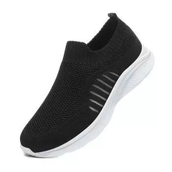 Summer Mesh Men Casual Shoes Lightweight Sneakers Men Fashion Walking Shoes Breathable Slip on Mens Loafers Zapatillas Hombre 6 чёрный