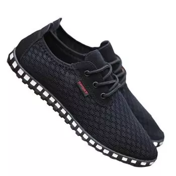 Summer Mesh Shoes Men s Breathable Lazy Shoes Summer Soft-soled Mesh Shoes Casual Shoes Old Beijing Cloth Shoes 39