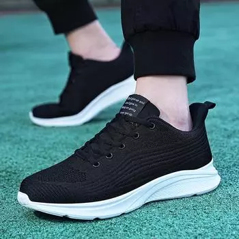 Летние сетчатые кроссовки Tenis Femimino с плоской подошвой, легкие тренировочные нескользящие кроссовки для бега со шнуровкой, повседневные туфли большого размера 39