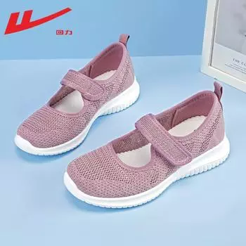 Summer mesh women s cloth shoes breathable shallow mouth mother shoes medium old light casual shoes Velcro shoes 35
