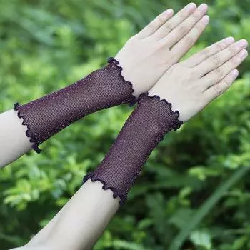 Summer Mesh Wrist Guard Women s Thin Breathable Solid-Colored Sun Protection Hand Guard Oversleeves Scar Covering Tattoo Tattoo Oversleeve