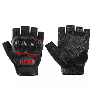 Летние перчатки для мотоциклистов с дышащими полупальцами Перчатки для мотоциклистов MTB Велосипедные перчатки Защита ладоней от падения Перчатки для мотоциклистов