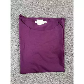 Summer Must-Enter Item European Original Single Multi-Color Summer Seamless All Cotton Normcore round Neck Women s Short Sleeve T-shirt Dark purple S