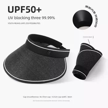 Summer New Arrival Hanging Mask Topless Hat Big Brim Face Cover Sun-Proof Hat Woven Sun Hat Vinyl Straw Hat C2475 atte White CT straw hat FFS Black M(56-58cm)
