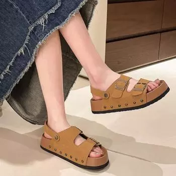 Летние новые пляжные римские женские сандалии 35