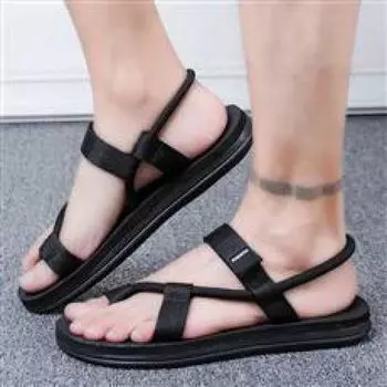 Summer new beach sandals flip-flops men s couple pinch feet Vietnamese slippers men s outdoor cool, outside slippers 36 чёрный