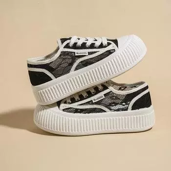 Summer new breathable big head shoes student white board cloth shoes women s casual ins trendy muffin shoes women s shoes 35