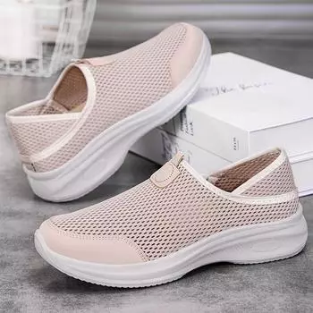Летняя новая дышащая повседневная обувь с сеткой от комаров, одинарные туфли с одной педалью, мягкая подошва, удобная обувь для пожилых людей, удобная обувь для мам 36