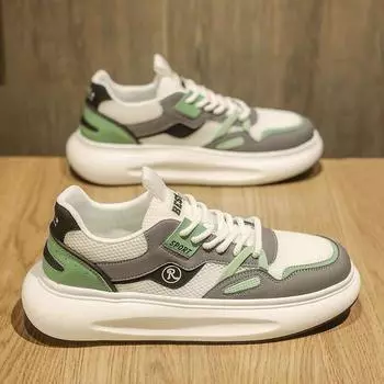 Summer new breathable mesh shoes men s Korean version trendy versatile platform sports shoes casual board shoes dad trendy shoes 39