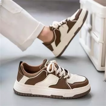 Summer New Casual Versatile Small and Popular Student American Board Shoes Black and White Thick Sole Sports Shoes for Men Tenis 39 чёрный