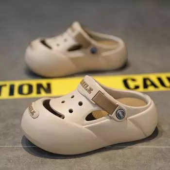 Summer new children s EVA bag head drag light breathable boys shoes girls home leisure baby beach sandals 24 хаки