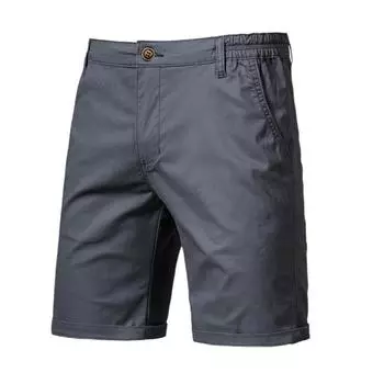 Summer New Cotton Casual Shorts Men s Straight Leg Slim Fit Five Quarter Pants Plus Size Solid Color Men s Clothing 30