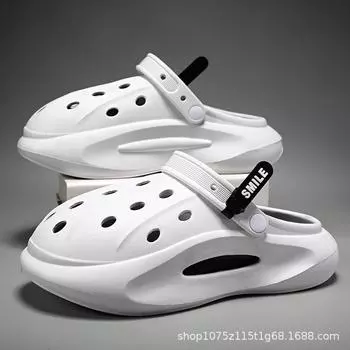 Summer new couple hole shoes casual versatile non-slip heightening wear-resistant sports wear can be distributed 36-37 белый