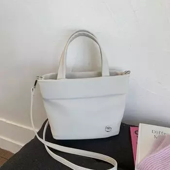 Summer new fashion bucket bag lightweight large-capacity handbag bag simple solid color large-capacity messenger bag