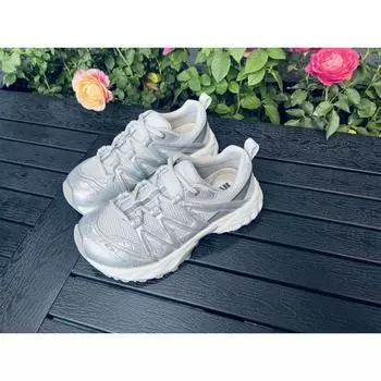 Summer new fashion casual shoes versatile jogging shoes women s shoes trendy ultra-light soft sole single net through net sports shoes 35 серебряный серый