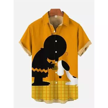 Летняя новая гавайская мужская рубашка, красивый и повседневный пляжный мужской кардиган с лацканами, мужская рубашка большого размера с короткими рукавами M