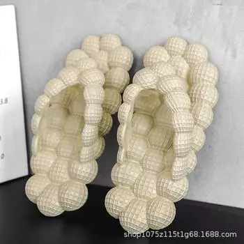 Summer new men s and women s couples flip-flops pinch EVA soft-soled beach shoes non-slip slippers 36-37 бежевый