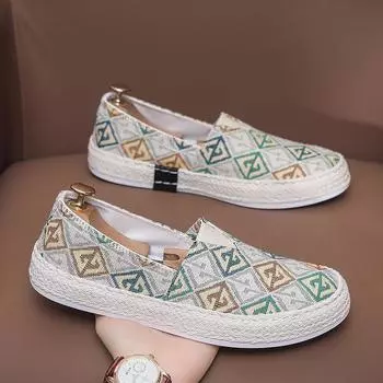 Summer new men s cloth shoes men s one-pedal foot cover low-top breathable casual lazy shoes soft-soled men s casual shoes 39