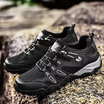Summer new men s large size 47 low-top casual mesh hollow breathable outdoor sports hiking hiking shoes 39