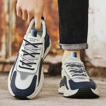 Summer new men s mesh mesh shoes trendy shoes versatile casual dad trendy men s shoes sports little white board shoes 39