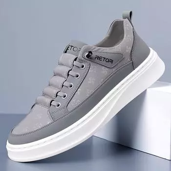 Summer new men s shoes ice silk cloth board shoes breathable shoes one pedal casual shoes youth men s shoes trend 38 серый