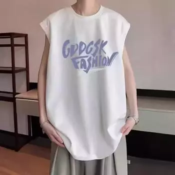 Летний новый мужской жилет, свободный повседневный жилет большого размера, спортивный жилет для мальчиков, баскетбольные топы S