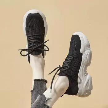Summer New Mesh Breathable Women s All-Match Thick Bottom Spring and Autumn Sneakers Tide 35