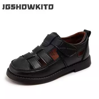 Summer New Non-slip Black Round-toe French Style Children s Fashion Sandals Casual Breathable Hollow Soft Bottom Kids Cute Shoes 25 коричневый