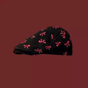 Summer new painter hat fashion beret hat trend sweet bow forward hat women M56-58cm бежевый