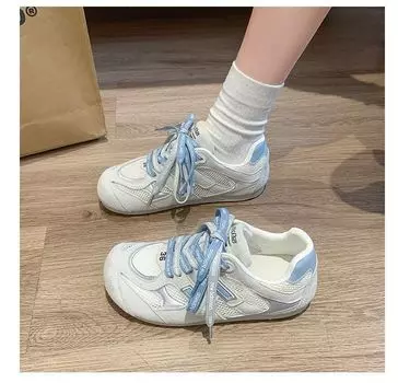 Summer new platform shoes women s breathable mesh with skirt board shoes 35 светло-синий