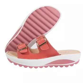 Summer New Sandals and Slippers Women s Popular Casual Sandals Women s Wedge Leather Slippers Students Beach Sandals 35 бежевый