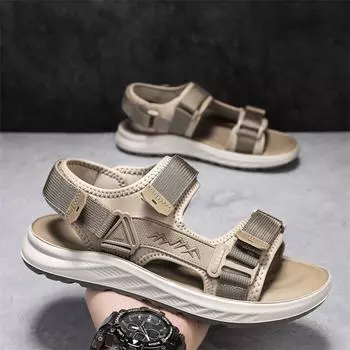 Summer new sandals Korean version fashion one-word beach shoes men s outdoor non-slip wear-resistant breathable versatile casual shoes 39