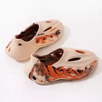 Summer new slippers men s outdoor one-word slippers non-slip driving beach fashion casual shoes one-pedal coconut shoes 40