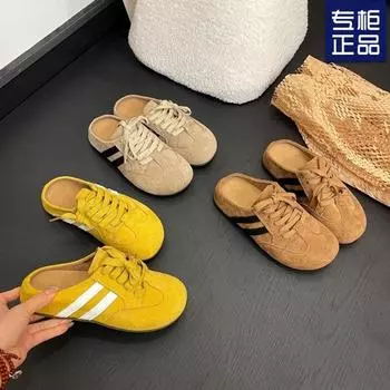 Summer new soft-soled pointed shallow mouth single shoes 2025 women s thick heel commuting work shoes versatile mother shoes 35 жёлтый