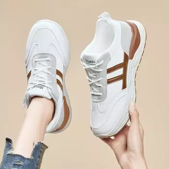 Summer New Sports Shoes Casual Women s Shoes Mesh Breathable Running Shoes Fashion Clunky Sneakers Travel Shoes 35