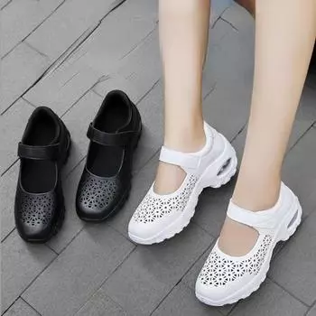 Summer New Style Women s Outdoor Sneakers Comfortable Breathable Hollow Casual Shoes Sports Mesh Womans White Shoes 35 белый