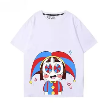 Summer New The Amazing Digital Circus Creative Print Kids Tops Casual Comfortable 100% Cotton Tops Boys Girls Fashion T-Shirt 110