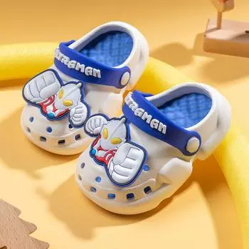 Summer new Ultraman EVA soft sole thickened stepping shit feeling children s hole shoes non-slip boys sandals 150mm [Recommended foot length 135mm]
