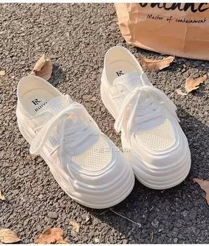 Summer new women s casual thick soles increase height two wear women s shoes breathable and versatile niche women s shoes 35